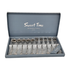 日本Sweet Time甜蜜時光 10入叉匙組 不鏽鋼, 叉子 + 湯匙, 1組