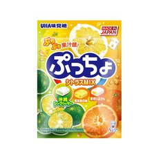 UHA 味覺糖 普超軟糖 綜合柑橘味, 酸甜香氣, Q彈口感, 使用沖繩/熊本/愛媛果汁, 90g, 1袋