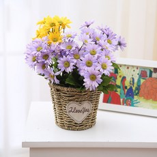 영누몰 자수 포인트 라탄 화분, C타입