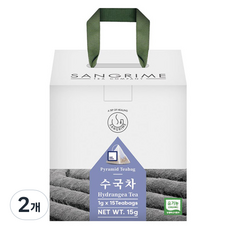 산그리메 유기농 수국차 삼각티백차 선물용패키지, 15개입, 2개, 1g