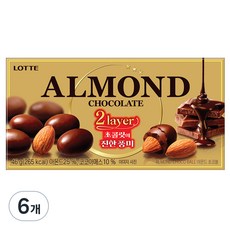 롯데웰푸드 아몬드 초코볼, 46g, 6개