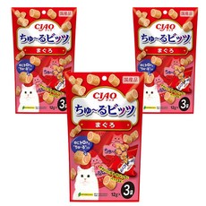 INABA CIAO 啾嚕 零食肉泥 捲心酥 (鮪魚) 12g*3入, 36g, 3袋
