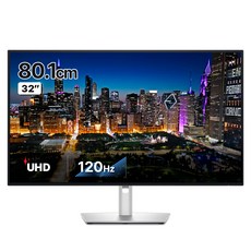 델 4K UHD IPS 피벗 120Hz 울트라샤프 모니터 Black, 80.01cm, U3225QE