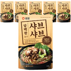 샘표 담백한 샤브샤브 육수, 200g, 6개