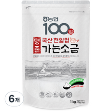 농협 명품천일염 가는소금, 1kg, 6개