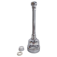 3段電鍍定向硬管花灑節水器起泡器 長款，不鏽鋼+ABS材質, 1個