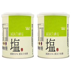 TAIYEN 台塩生技 減鈉含碘鹽, 降低鈉攝取量約50% 日常烹飪適用, 600g, 2罐