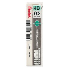Pentel 飛龍文具 HI-POLYMER 自動鉛筆芯, 0.5毫米，4B，每管40支，10管裝, 10盒, 1組