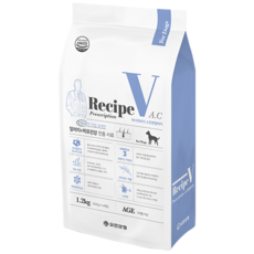 유한양행 Recipe V 반려견 처방식사료, 알러지+피모, 1.2kg, 1개