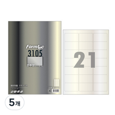 Formtec 半透明標籤 LC-3105 21格 10張, 5個