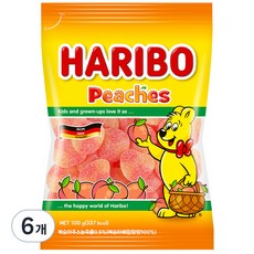 하리보 피치스 츄잉젤리, 100g, 6개