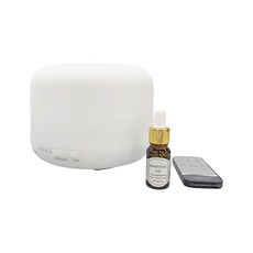 LifeShopping 無印風 香氛水氧機 Set, 500ml, 加濕/淨化/夜燈, CAAD026S1, 白色