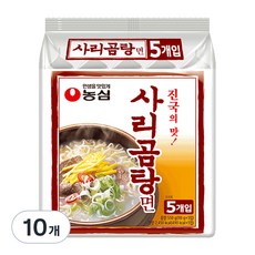 농심 사리곰탕면 봉지 110g, 10개