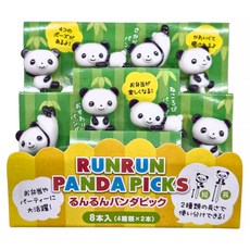 TORUNE 可愛熊貓造型食物叉 Set 8, 8個, 1盒