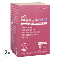 뉴트리코어 WCS 루바브 앤 감마리놀렌산 43.2g, 60정, 2개