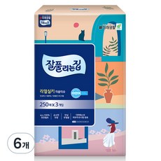 잘풀리는집 리얼실키 미용티슈 2겹, 250매, 6개