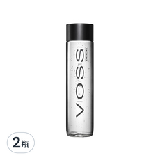 VOSS 芙絲 挪威氣泡礦泉水, 香檳級綿密氣泡 玻璃瓶裝 800ml, 375ml, 2瓶