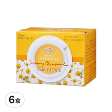 Magnet 曼寧 洋甘菊茶, 柔和甘菊香, 舒緩身心壓力, 無咖啡因茶包, 15包, 1.5g, 6盒