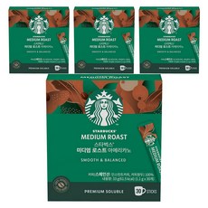 스타벅스 미디엄 로스트 아메리카노 원두커피믹스, 1.1g, 30개입, 4개