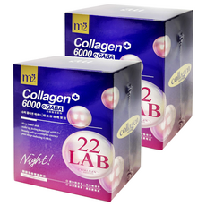 m2 美度 22LAB超能膠原晚安飲 Set, Collagen 6000+GABA, 50ml, 8包, 2盒