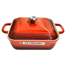 LE CREUSET 舊金山系列方形23cm烤盤 (櫻桃紅) 附蓋, 23cm, 1個