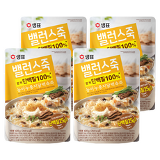 샘표 밸런스죽 능이누룽지닭백숙죽, 420g, 4개