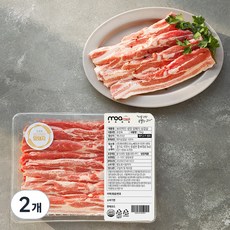 모아미트 캐나다산 보리먹인 암퇘지 삼겹살 구이용 (냉장), 1kg, 2개