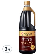 대상 청정원 씨간장 숙성 양조간장 골드, 3개, 1.7L