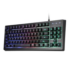 앱코 HACKER K150 텐키리스 레인보우 LED 게이밍 멤브레인 유선 키보드 - 이미지 5