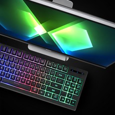 앱코 HACKER K150 텐키리스 레인보우 LED 게이밍 멤브레인 유선 키보드 - 이미지 8