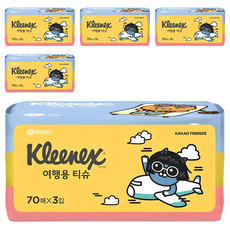 Kleenex 舒潔 Kakao Friends旅行用紙巾 隨機出貨, 5組, 210張