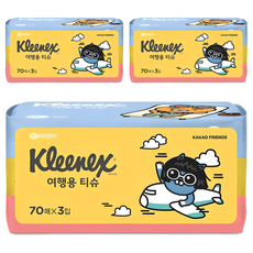 Kleenex 舒潔 Kakao Friends旅行用紙巾 隨機出貨, 9包, 70張