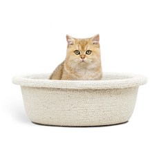 고양이 바구니 사이잘 스크래쳐, 화이트, 1개