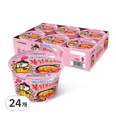 삼양 큰컵 까르보 불닭볶음면 트레이 105g, 24개 - 까르미나