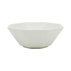 CHIPS Ancient Pottery 古董風八角點心碗, 陶瓷, 日本制, 白色, 1個
