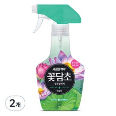 샤프란 케어 꽃담초 섬유탈취제 연꽃향 본품, 400ml, 2개