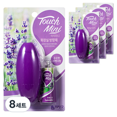 리빙굿 터치미니 화장실 방향제 세트 은은한 라벤다향 본품, 13ml, 8개