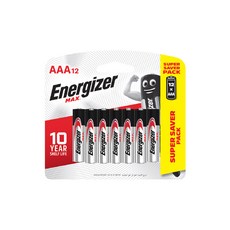 Energizer 勁量 Max 鹼性 AAA 4號電池 12顆入, 超值裝, 10年保存期限, 12顆, 1組