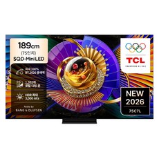 TCL 4K UHD Mini LED SQD Google TV, 189cm(75인치), 75C7L, 벽걸이형, 방문설치