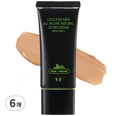 VT 시카 포맨 올인원 내추럴 UV BB크림 30ml, 어두운 피부용, 6개