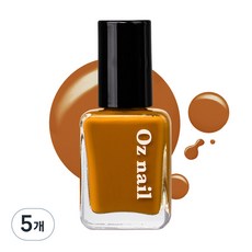 오즈네일 샤인 무드 네일 컬러 매니큐어, 솔리드펌킨, 8ml, 5개