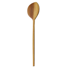 Nachure Cutlery 天然木長柄攪拌匙抹刀，20x4cm，日本設計印尼製造，Sao樹木製成, 天然木色, 1支