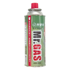 妙管家 MR.GAS 通用瓦斯罐 HKG-006 綠色 淨容量 410ml+空罐容量520ml, 220g, 1個