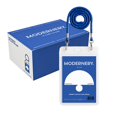 Modernary中型項鍊名牌, 藍色, 50個