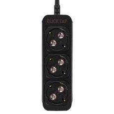 클릭탭 부엉이 일반형 소화패치 3구, 1.5m, 블랙, 1개