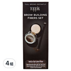 TOppiK 頂豐 纖維眉彩套裝三件組 3.2g, 淡棕, 4組