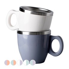 JVR 유로 머그 EUC 2p, 화이트 + 퍼플, 1세트 화이트, 퍼플, 1세트
