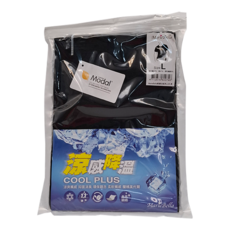 MarieBella 涼感輕著男上衣, L 尺寸, 黑色, 莫代爾47%棉47%彈性纖維6%