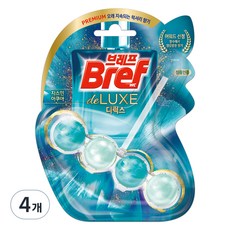 브레프 디럭스 변기세정제 자스민 아쿠아, 50g, 4개