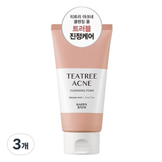해피바스 티트리 아크네 클렌징폼, 150g, 3개